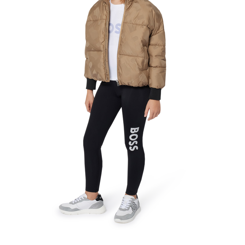 Blus&atilde;o com fecho e gola alta BOSS 
                        GIRL