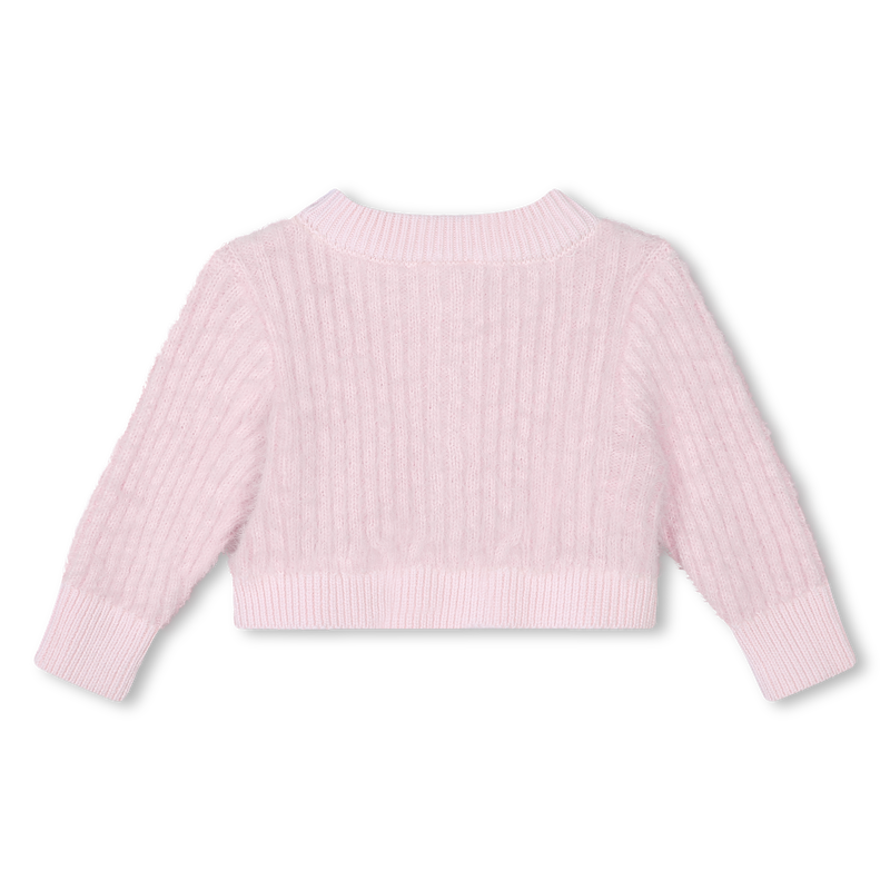 Decorative Knitted Cardigan CARREMENT BEAU 
                    GIRL