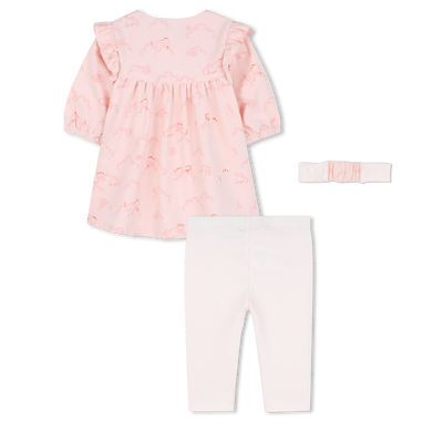 Vestido + leggings + conjunto de tiara KENZO KIDS GIRL
