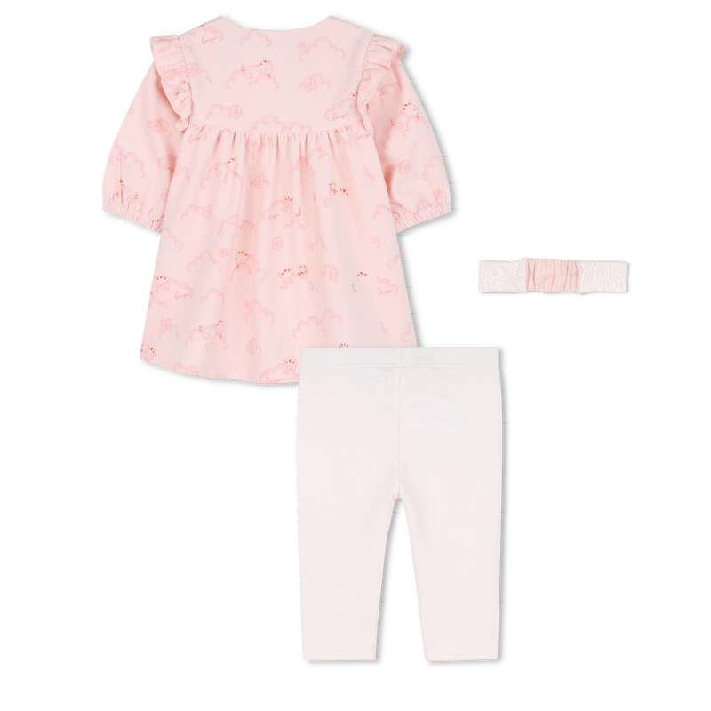 Vestido + leggings + conjunto de tiara KENZO KIDS 
                    GIRL