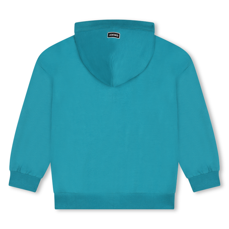 Casaco em molet&atilde;o com capuz DKNY 
                        UNISEX