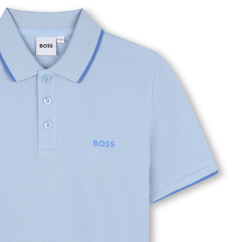 Polo liso de algod&atilde;o piqu&eacute; BOSS 
                        BOY