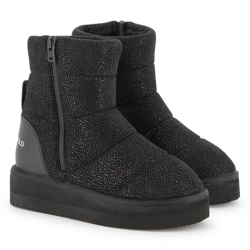 Botim de tornozelo têxtil com lantejoulas KARL LAGERFELD KIDS 
                    GIRL