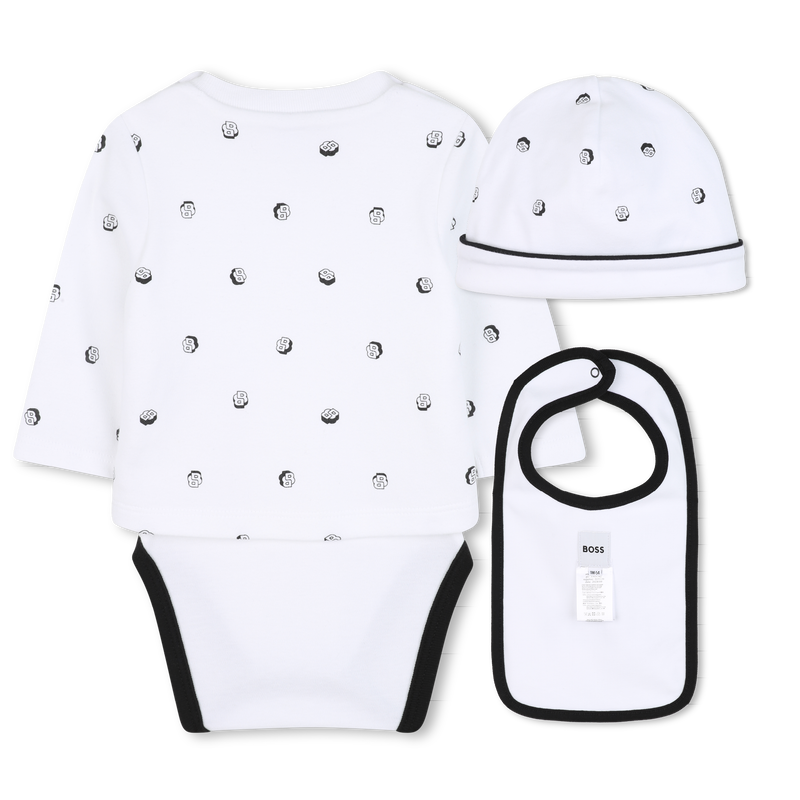 Conjunto de body, babador e chapéu BOSS 
                    BOY