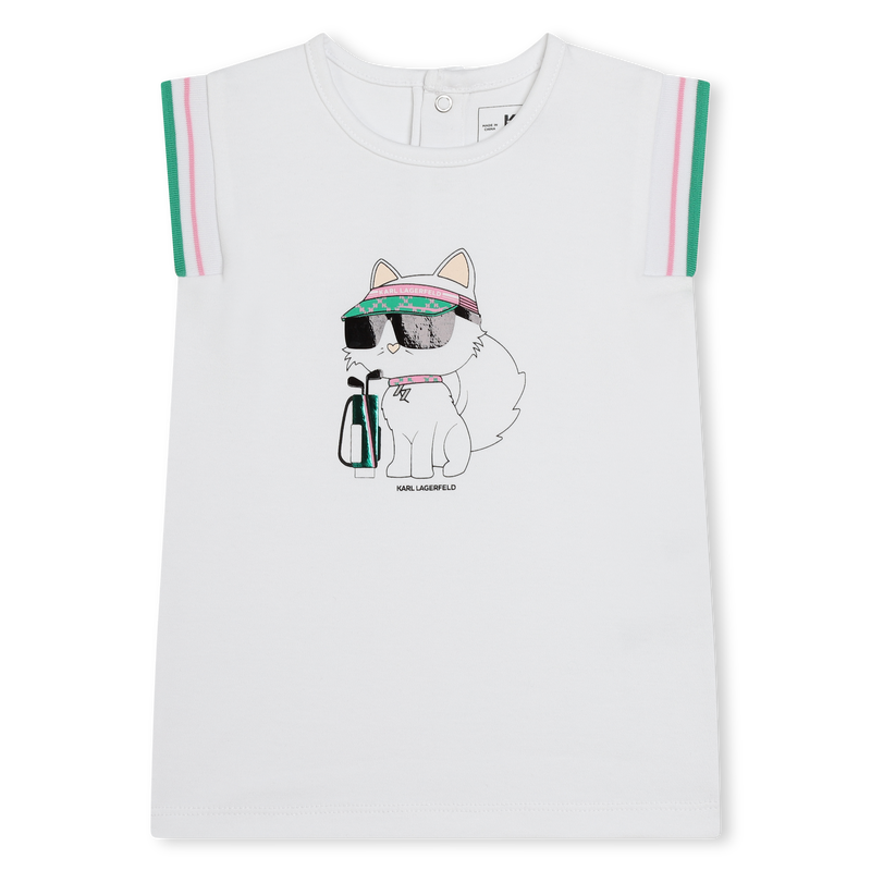 Choupette Print Dress KARL LAGERFELD KIDS 
                    GIRL