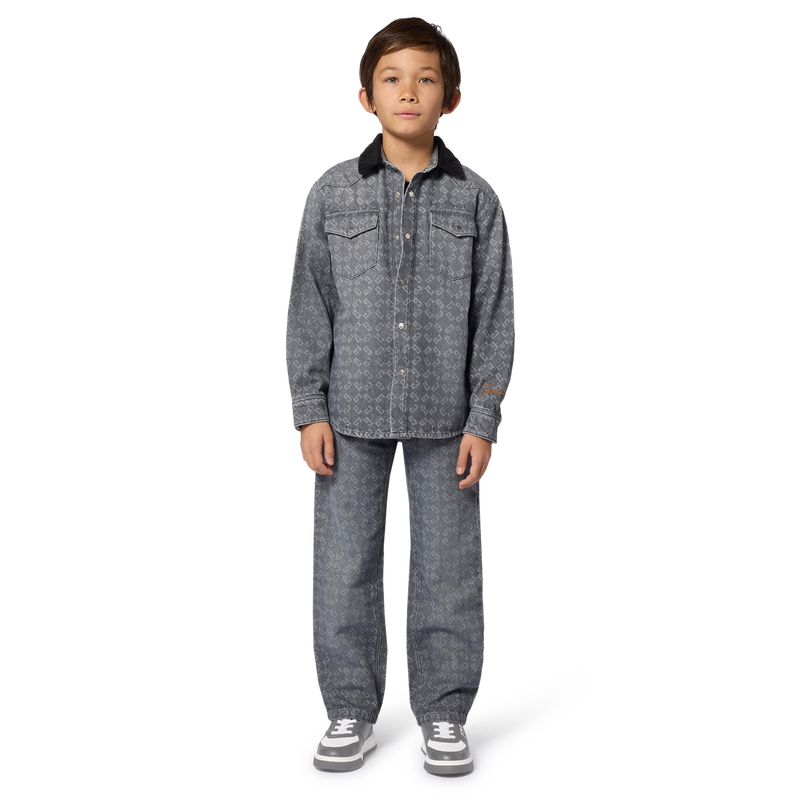 Sobrecamisa com gola veludo GIVENCHY 
                        BOY