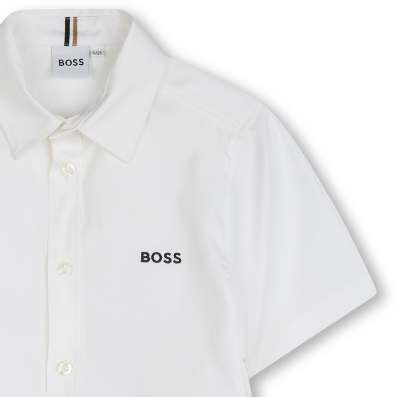 Camisa direita de algod&atilde;o BOSS 
                        BOY