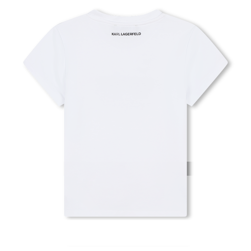 T-shirt com estampado &oacute;culos KARL LAGERFELD KIDS 
                        GIRL