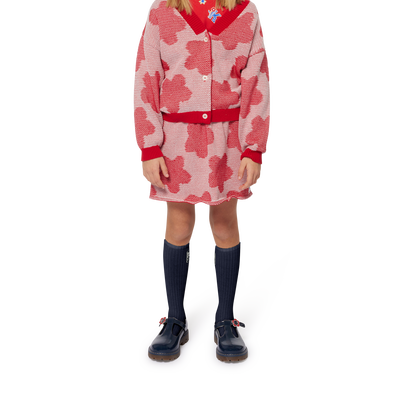 Cardig&atilde; com flores e bot&otilde;es KENZO KIDS GIRL