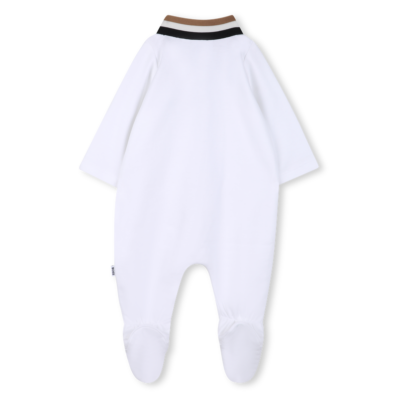 PIJAMA + BODYSUIT + GORRO + CONJUNTO DE LUVAS BOSS 
                        BOY