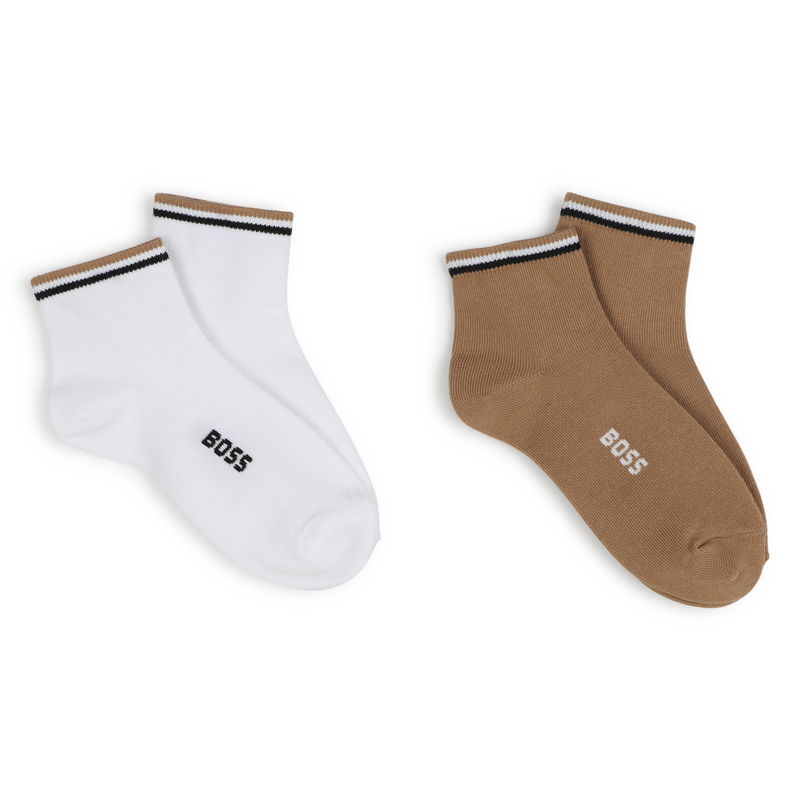 Lote de 2 pares de soquetes BOSS 
                        MENINO