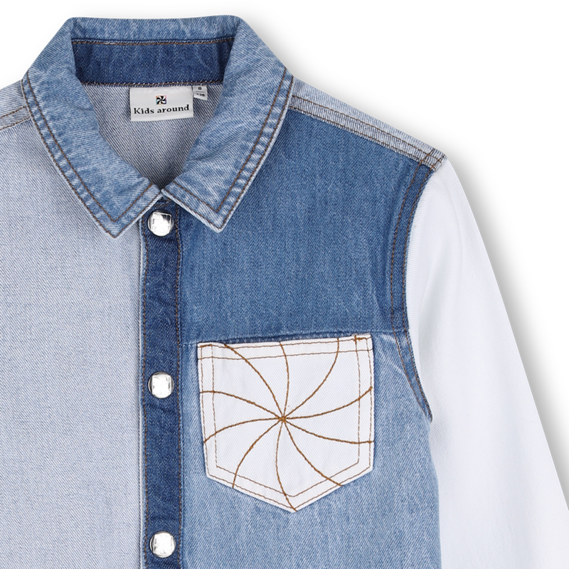 Vestido em denim KIDS AROUND 
                        GIRL