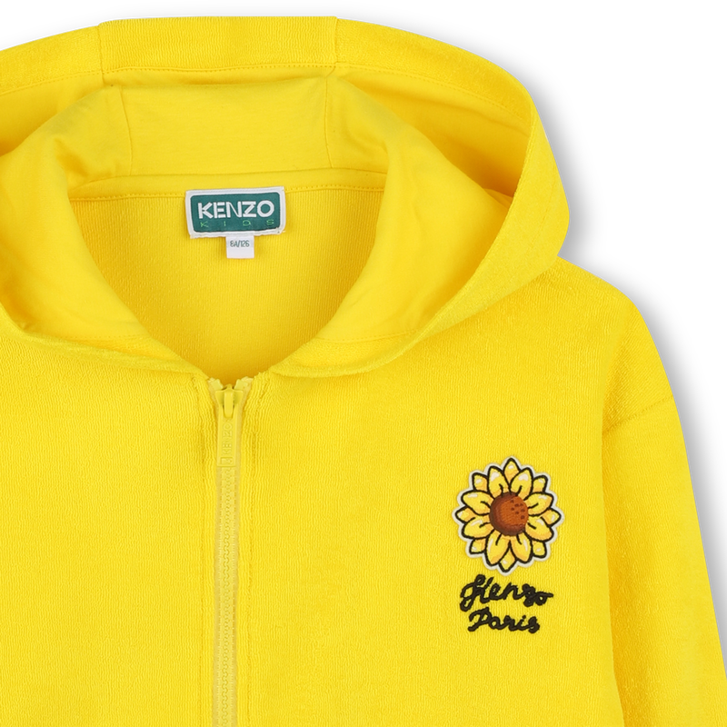 Cardig&atilde; de jogging em felpa KENZO KIDS 
                        GIRL