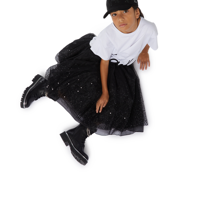 T-shirt com log&oacute;tipo bordado KARL LAGERFELD KIDS GIRL