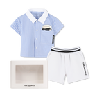 Conjunto camisa e cal&ccedil;&otilde;es KARL LAGERFELD KIDS 
                    BOY