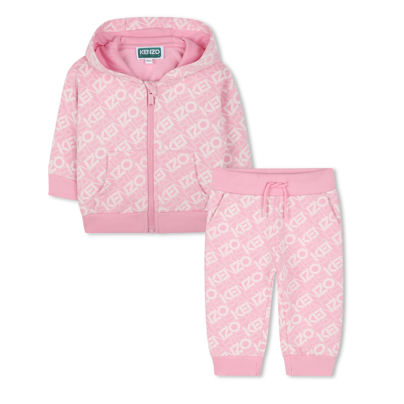 Cardigã e calças de moletão KENZO KIDS 
                    GIRL