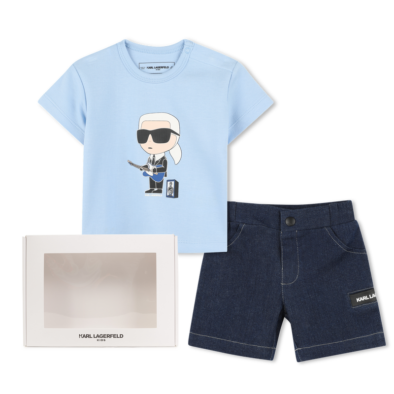 Conjunto T-shirt e bermudas KARL LAGERFELD KIDS 
                        BOY