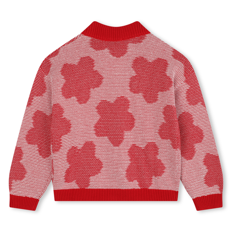Cardigã com flores e botões KENZO KIDS 
                    GIRL