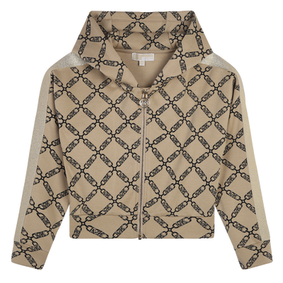 Cardigã com capuz e fecho MICHAEL KORS GIRL