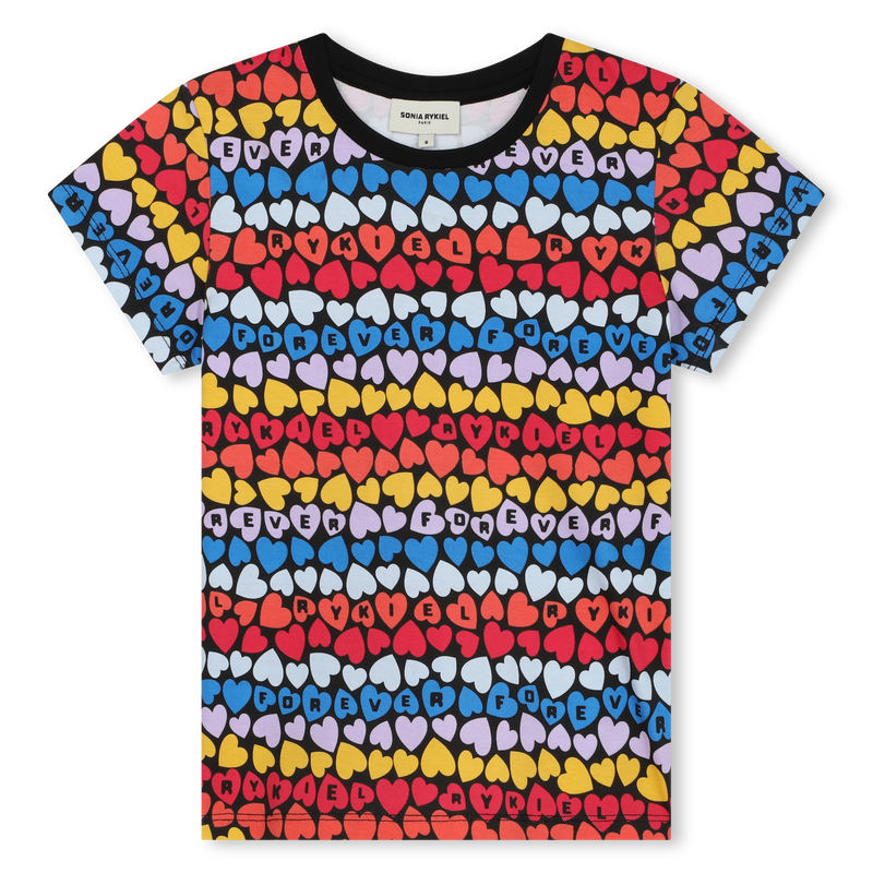 Heart Print T-Shirt SONIA RYKIEL 
                    GIRL