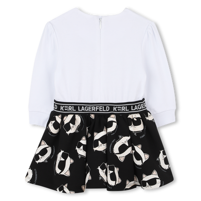 Vestido de manga comprida KARL LAGERFELD KIDS GIRL