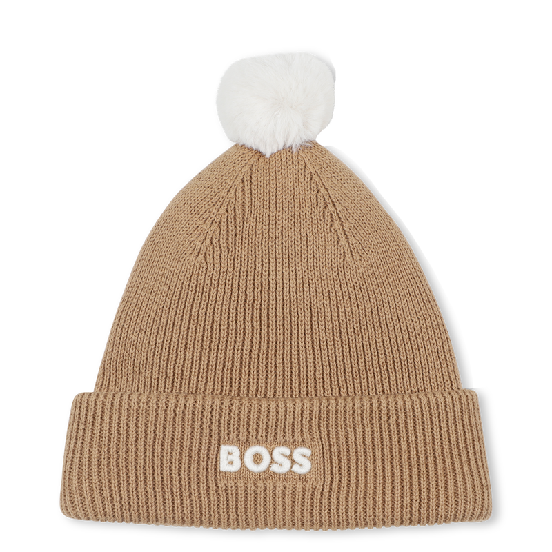 Gorro de malha com pompom BOSS 
                        BOY