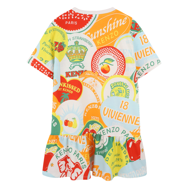 Vestido estampado multicor KENZO KIDS 
                        GIRL