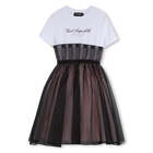 Vestido formal de manga curta KARL LAGERFELD KIDS 
                    GIRL