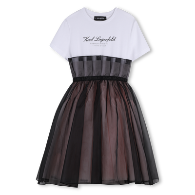 VESTIDO FORMAL DE MANGA CURTA KARL LAGERFELD KIDS GIRL