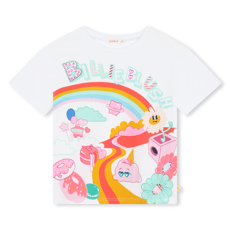 T-shirt larga detalhes tachas BILLIEBLUSH 
                    GIRL