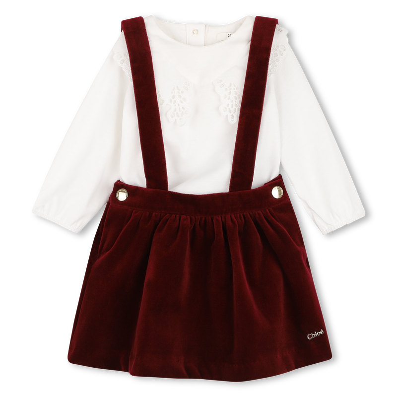 Conjunto vestido e camiseta CHLOE 
                        MENINA