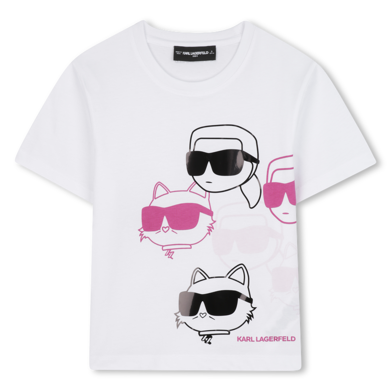 T-shirt de manga curta KARL LAGERFELD KIDS 
                        GIRL