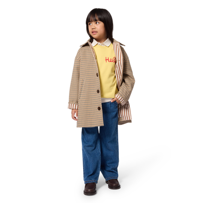 Casaco longo xadrez KIDS AROUND GIRL