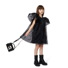 Mala de m&atilde;o em tecido revestido de gr&atilde;o fino KARL LAGERFELD KIDS 
                    GIRL