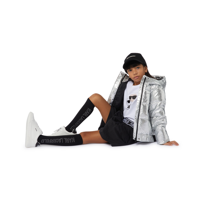 Calções fluidos com bolsos KARL LAGERFELD KIDS 
                    GIRL