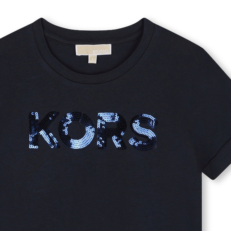Short-Sleeved Cotton T-Shirt MICHAEL KORS 
                    GIRL