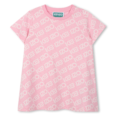 Printed Cotton Dress KENZO KIDS GIRL