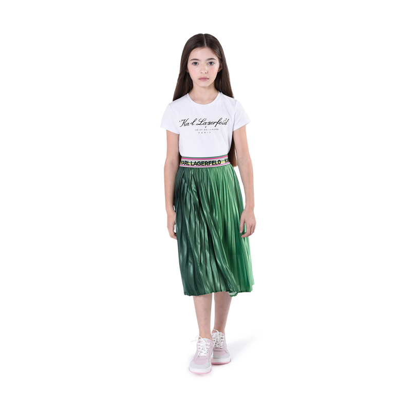 Pleated midi skirt KARL LAGERFELD KIDS 
                    GIRL