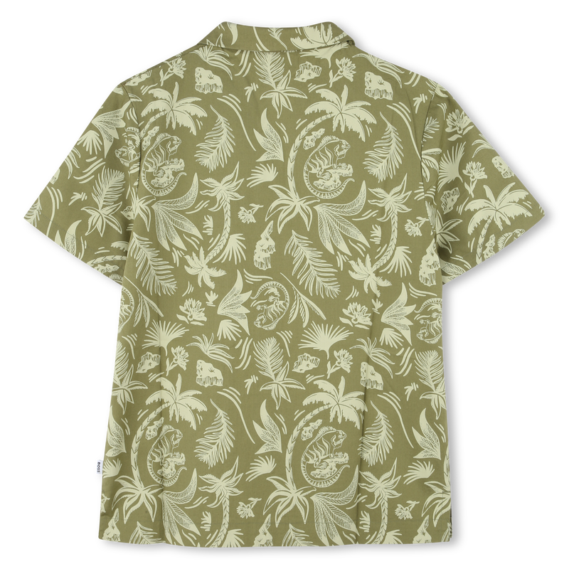 Camisa em popelina de algod&atilde;o BOSS 
                        MENINO
