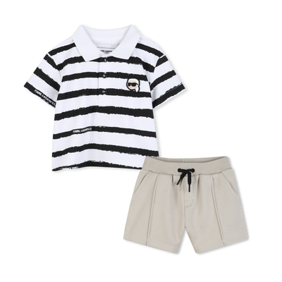 CONJUNTO POLO E CAL&Ccedil;&Otilde;ES KARL LAGERFELD KIDS BOY