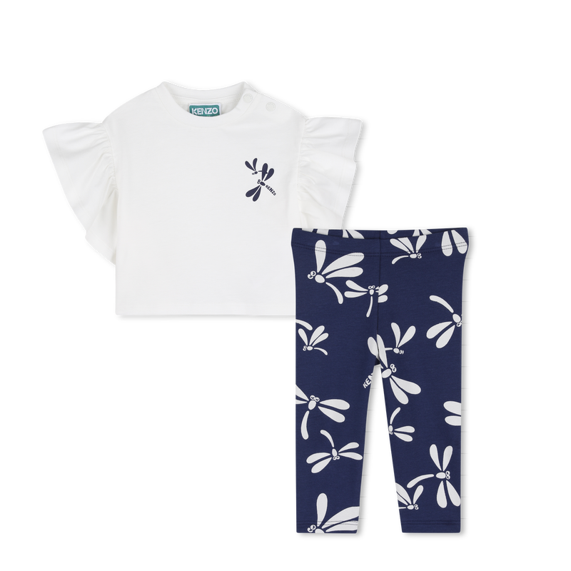 CONJUNTO DE T-SHIRTS E LEGGINGS KENZO KIDS 
                        GIRL