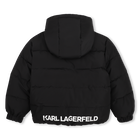 Casaco acolchoado com capuz KARL LAGERFELD KIDS 
                    BOY