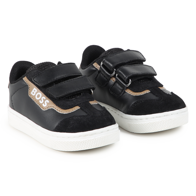 Sapatilhas em pele com velcro BOSS 
                    BOY