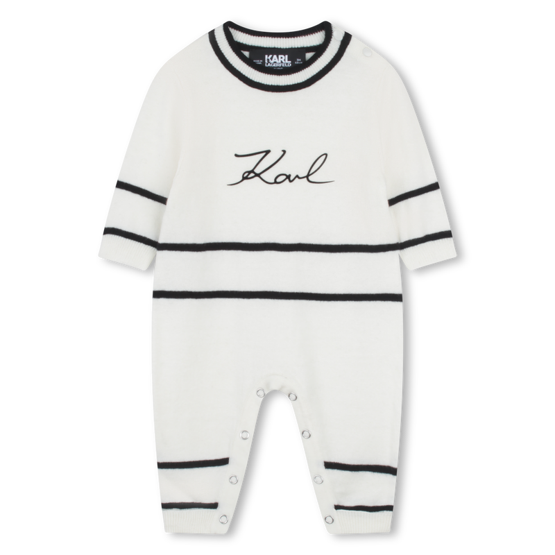 Macacão em algodão e caxemira KARL LAGERFELD KIDS 
                    GIRL