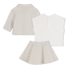 Conjunto de cardigan, saia e t-shirt MICHAEL KORS 
                    GIRL