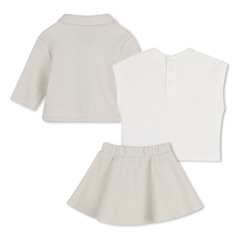 Conjunto de cardigan, saia e t-shirt MICHAEL KORS 
                        GIRL