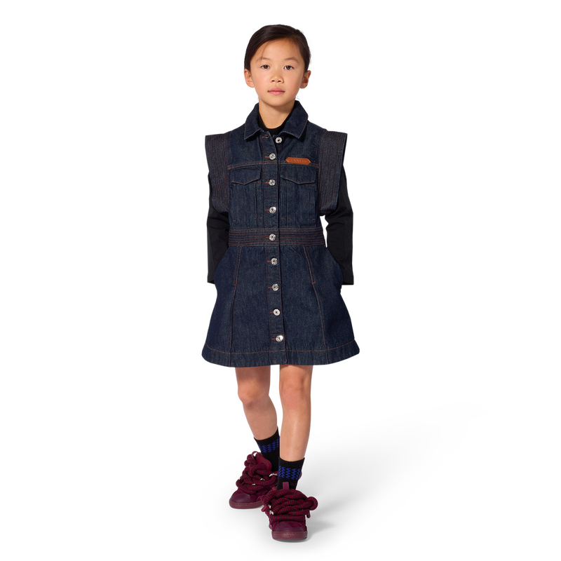 Vestido em denim LANVIN 
                        GIRL