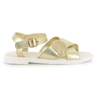 Sand&aacute;lias de couro de couro de vaca KARL LAGERFELD KIDS 
                    GIRL