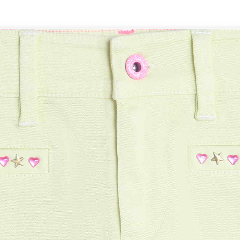 Fringed cotton twill shorts BILLIEBLUSH 
                    GIRL