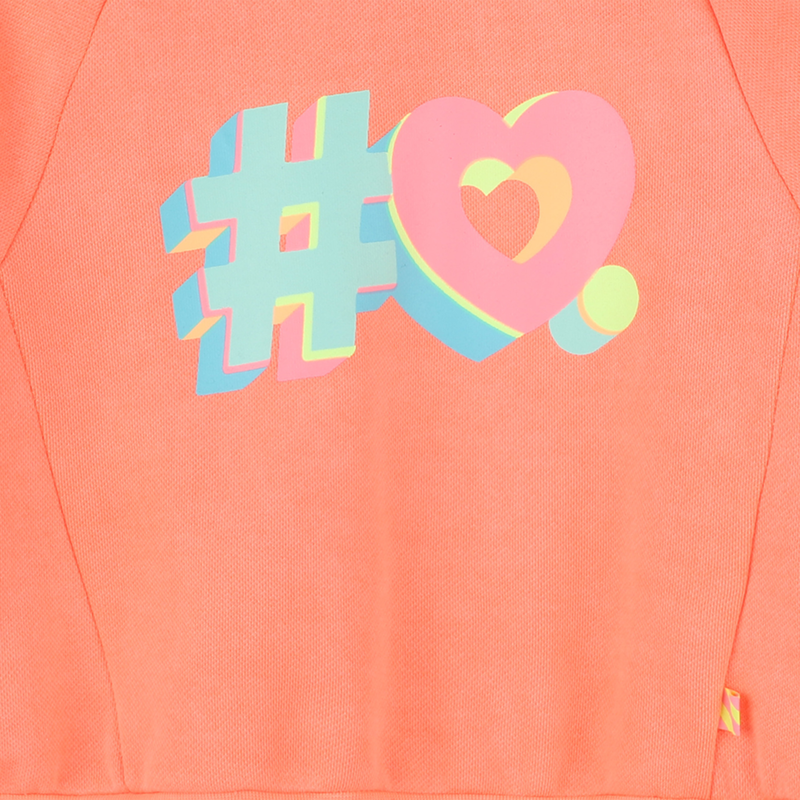 Sweatshirt de molet&atilde;o tingida BILLIEBLUSH 
                        GIRL